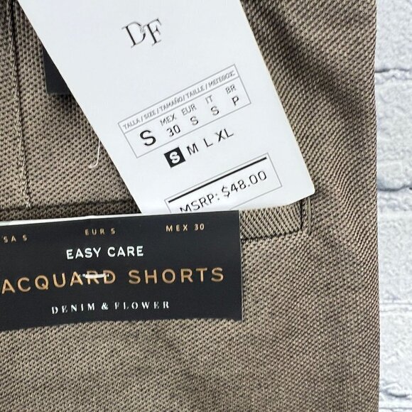 Denim & Flower Ricky Singh Jacquard Textured Shorts Mens Size Small 30 - Picture 5 of 8